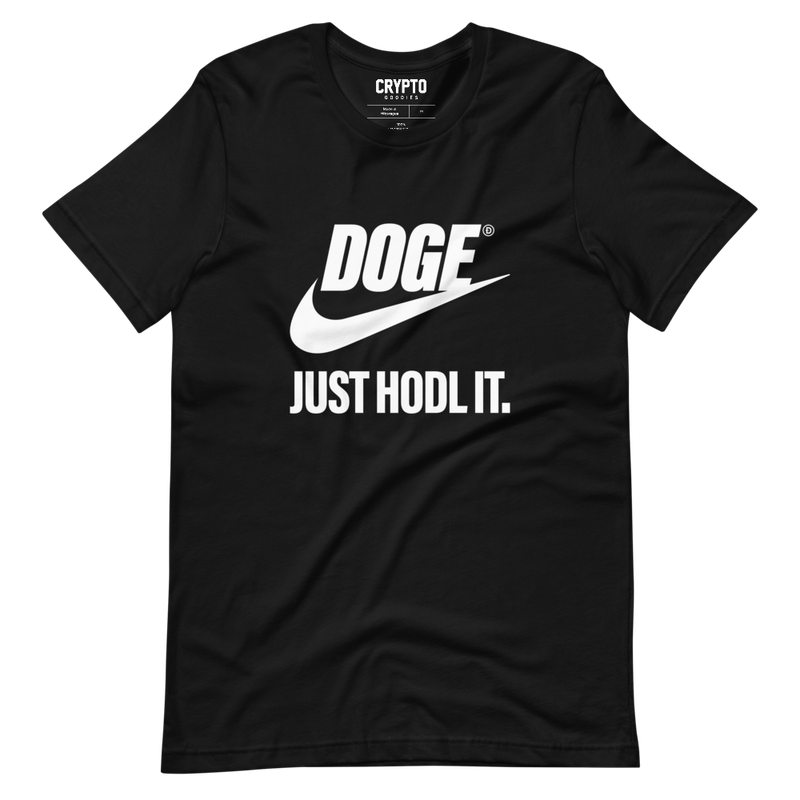 unisex staple t shirt black front 61dacb4701b66 - Doge x Just HODL It T-Shirt