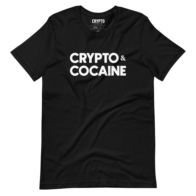 unisex staple t shirt black front 61dff9849e396 - Crypto & Cocaine T-Shirt