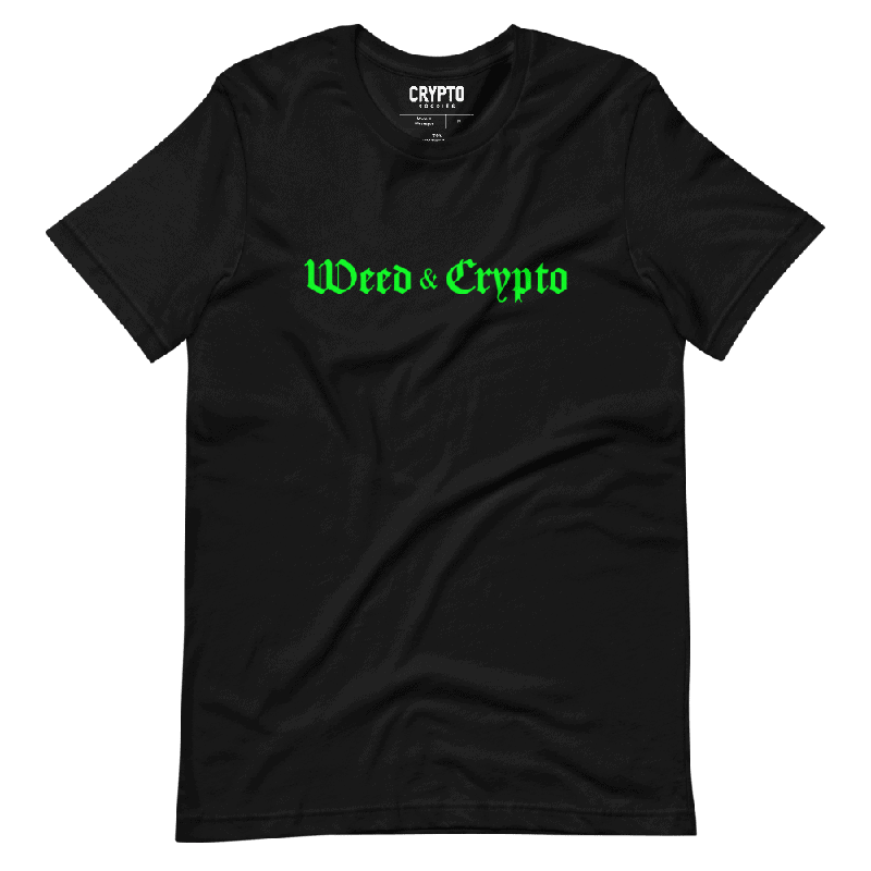 unisex staple t shirt black front 61ec0a060f10d - Weed & Crypto T-Shirt