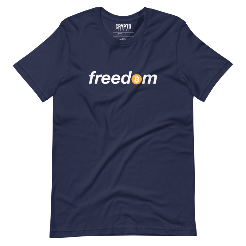 unisex staple t shirt navy front 61ed432e281cf - Bitcoin x Freedom T-Shirt