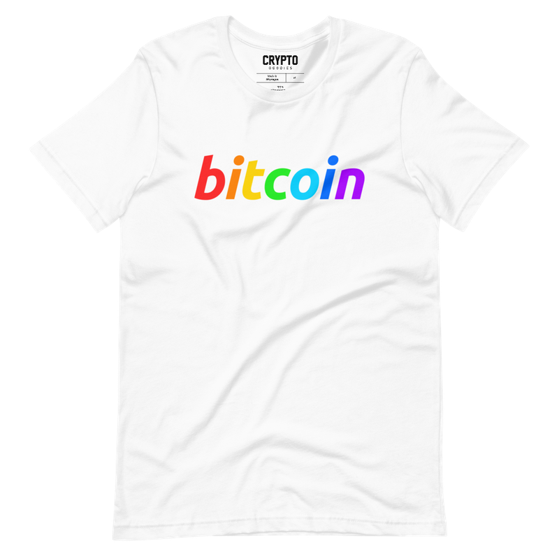 unisex staple t shirt white front 61e1e884b8d54 - Bitcoin x Rainbow T-Shirt