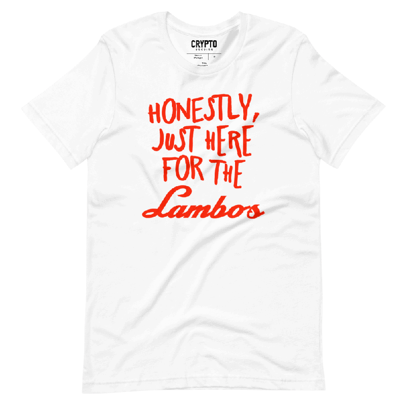 unisex staple t shirt white front 61e9f771d930e - Honestly, Just Here For The Lambos T-Shirt