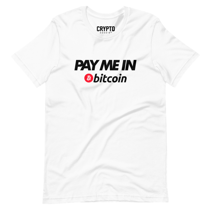unisex staple t shirt white front 61ebe6c97e4f5 - Pay Me In Bitcoin T-Shirt