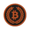 Bitcoin Laurel Leaves Embroidered Patch