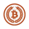 Bitcoin Laurel Leaves Embroidered Patch
