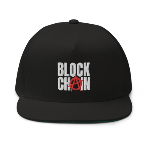 Blockchain Anarchy Flat Bill Cap
