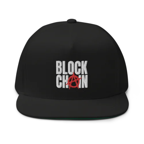 Blockchain Anarchy Flat Bill Cap