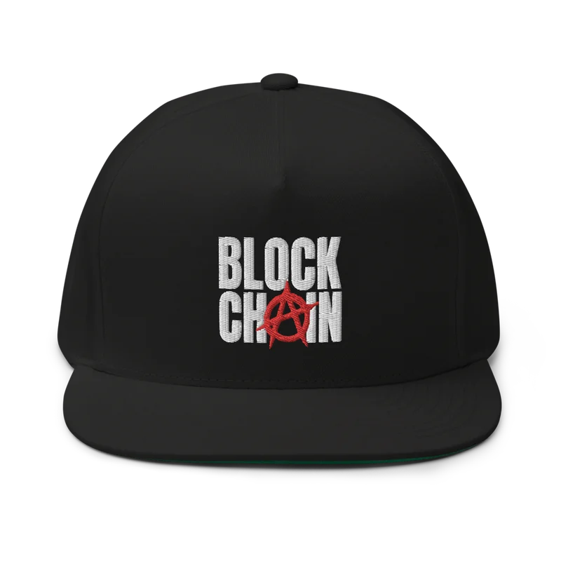 Blockchain Anarchy Flat Bill Cap