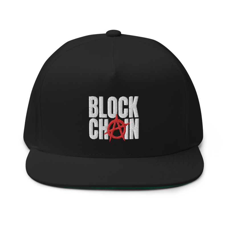 Blockchain Anarchy Flat Bill Cap