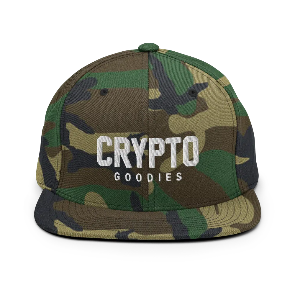 classic snapback green camo front 61f9b7739c3a6 - Crypto Goodies Snapback Hat