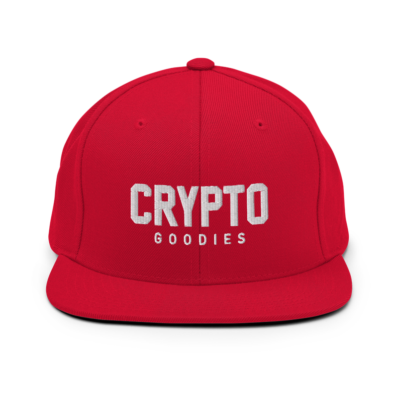 classic snapback red front 61f9b7739c999 - Crypto Goodies Snapback Hat