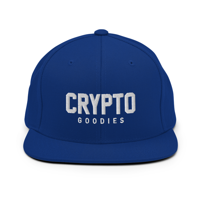 classic snapback royal blue front 61f9b7739c7af - Crypto Goodies Snapback Hat