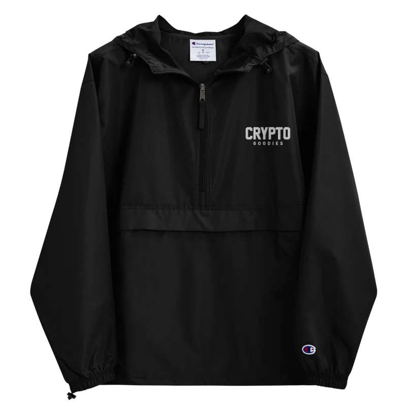 Crypto Goodies x Champion Packable Jacket (Black)