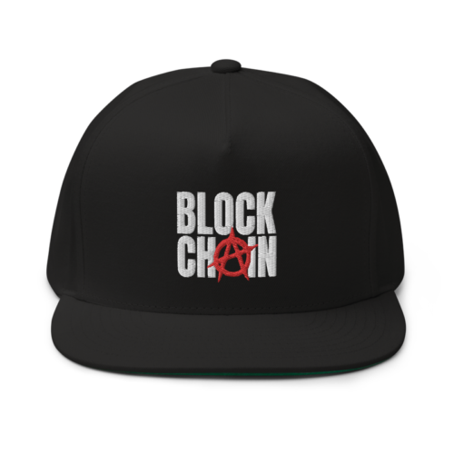 flat bill cap black front 62007cb5d556f - Blockchain Anarchy Flat Bill Cap
