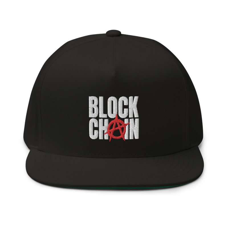 flat bill cap black front 62007cb5d556f - Blockchain Anarchy Flat Bill Cap