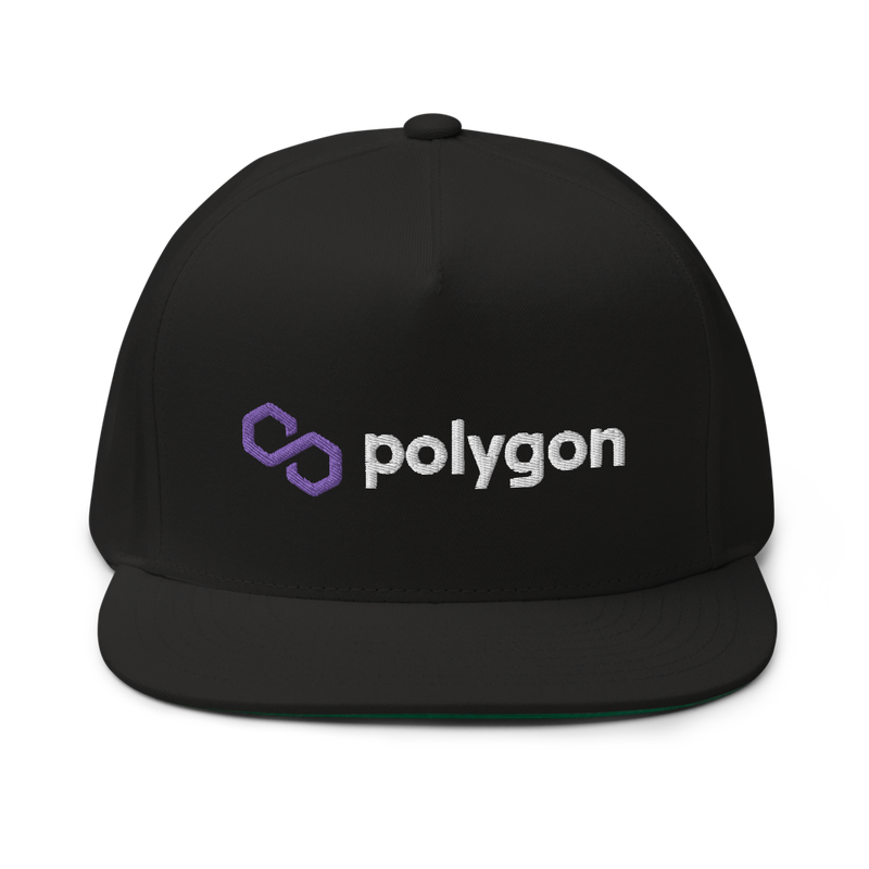 flat bill cap black front 62169f3589baa - Polygon (Matic) Snapback Hat