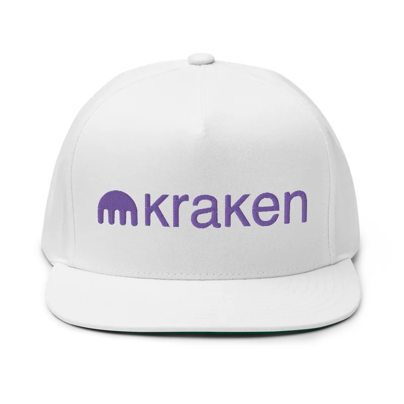 Kraken Logo Flat Bill Cap