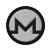 Monero B&W Embroidered Patch