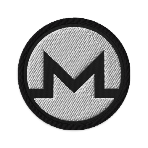 Monero B&W Embroidered Patch