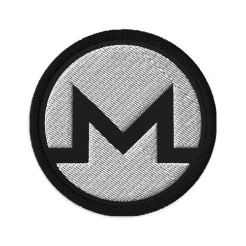 Monero B&W Embroidered Patch