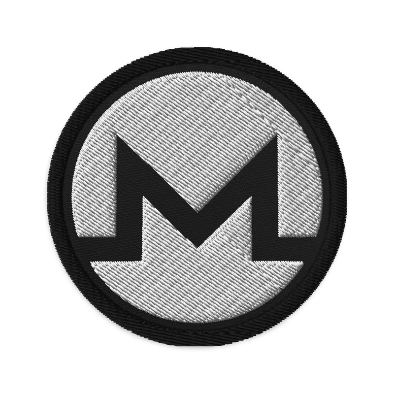 Monero B&W Embroidered Patch