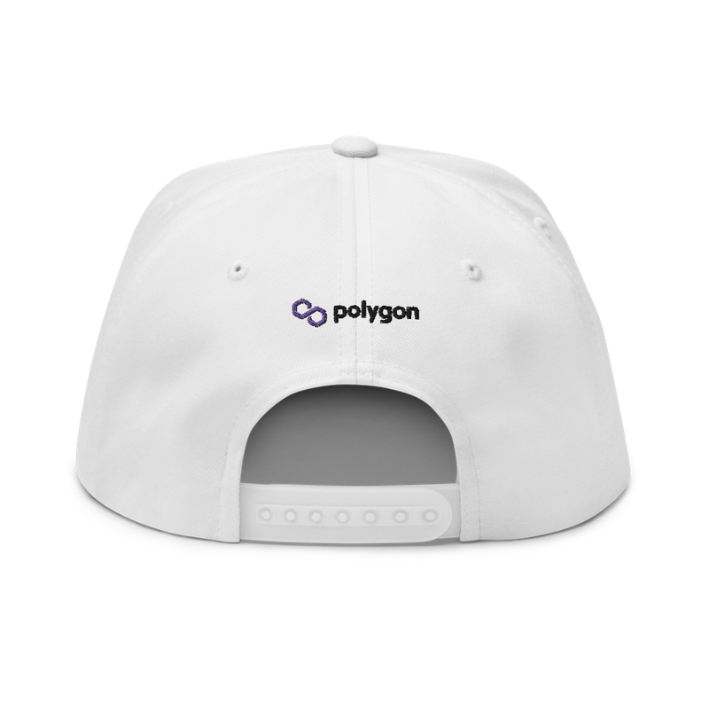 Polygon (Matic) White Snapback Hat