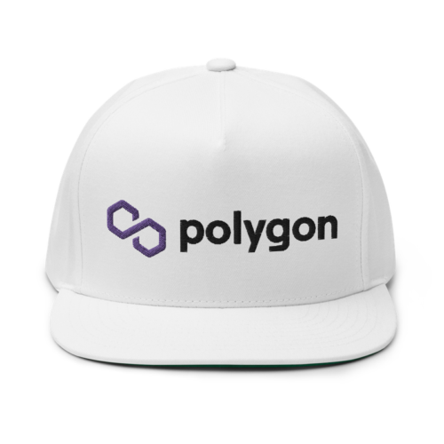 Polygon (Matic) White Snapback Hat