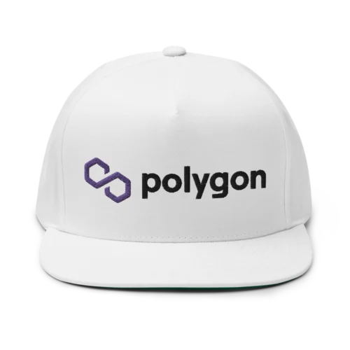 Polygon (Matic) White Snapback Hat