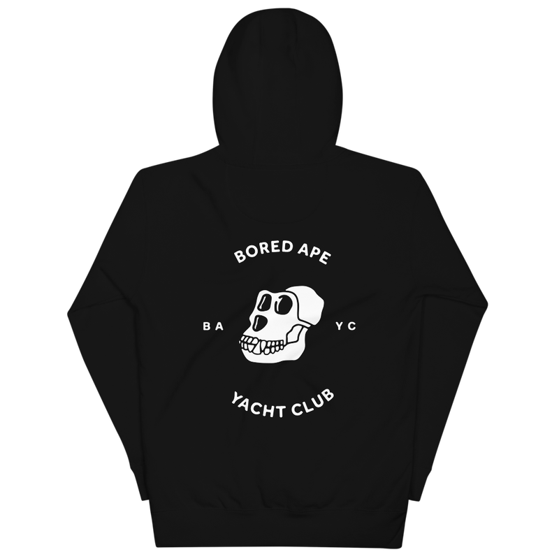 unisex premium hoodie black back 62176f2358c51 - BORED x Bored Ape Yacht Club Hoodie