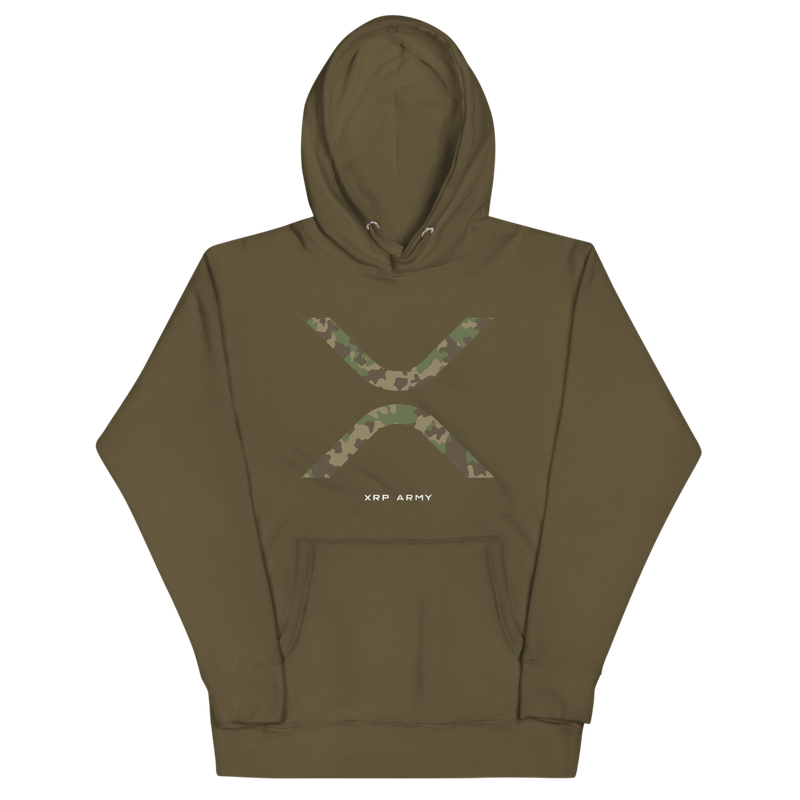 unisex premium hoodie military green front 6209224c8b008 - XRP Army Military Green Hoodie