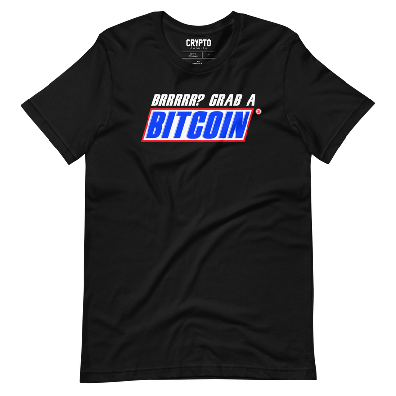 unisex staple t shirt black front 61fff6f252114 - Grab a Bitcoin T-Shirt