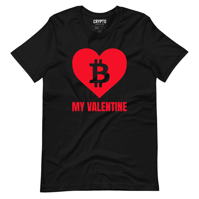 unisex staple t shirt black front 620075ea682c4 - Be My Valentine - Bitcoin T-Shirt