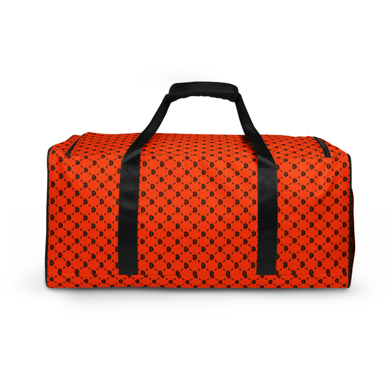 Bitcoin Fashion Orange Duffle Bag
