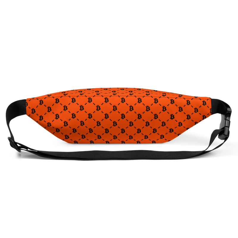 all over print fanny pack white back 622a75bc9474b - Bitcoin Orange Fashion Fanny Pack