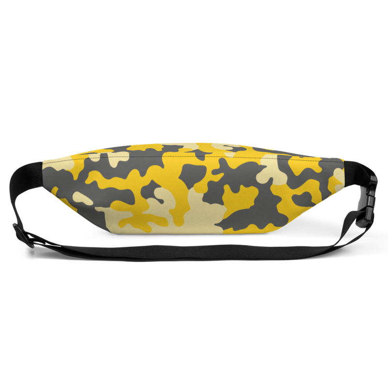 all over print fanny pack white back 622a7a5d16ba9 - Wen Moon Yellow Camouflage Fanny Pack