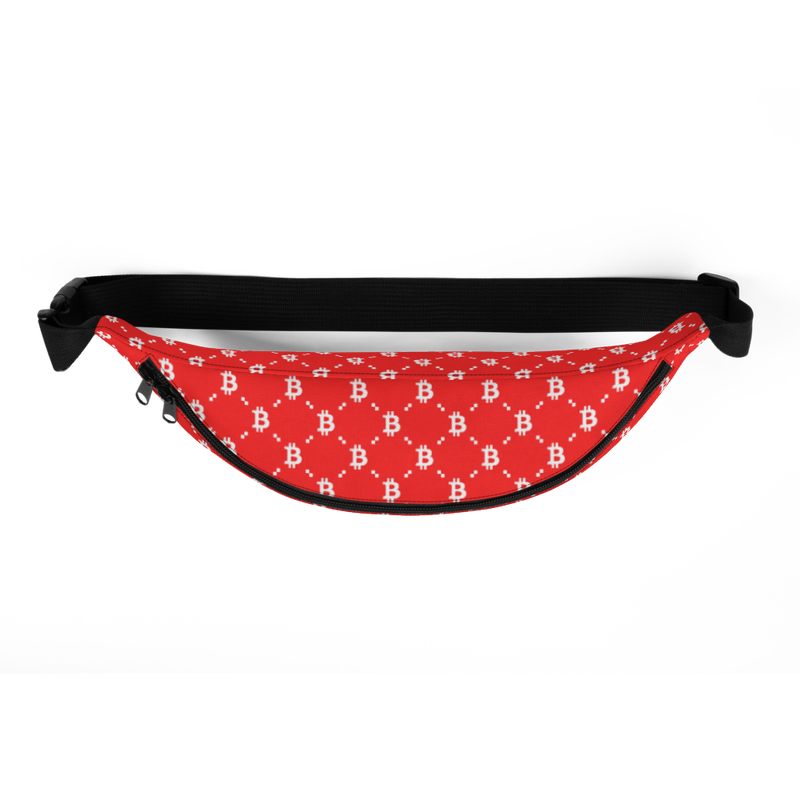 all over print fanny pack white top 622b5252ce892 - Bitcoin Red Fashion Fanny Pack