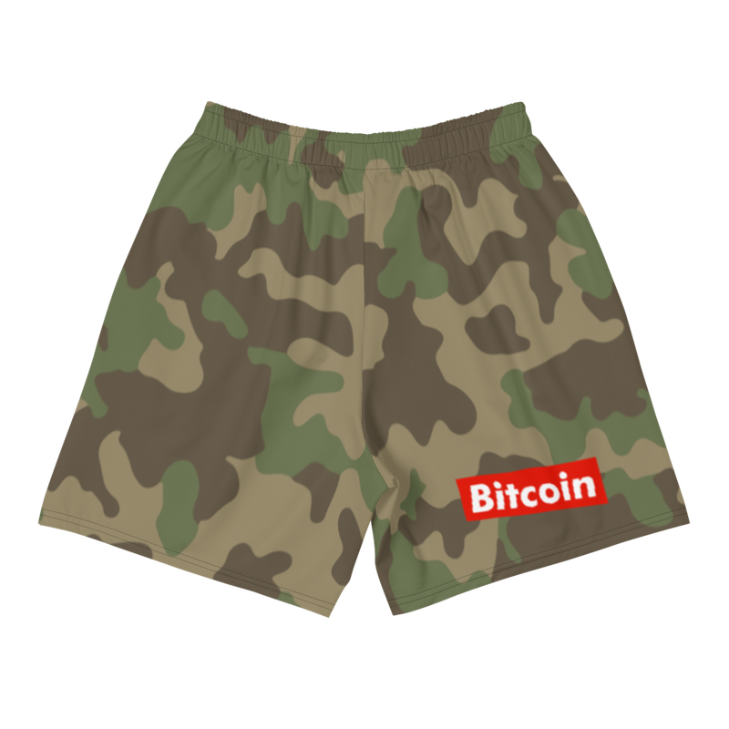 all over print mens athletic long shorts white back 622b60efcb3f2 - Bitcoin Camouflage Men's Shorts