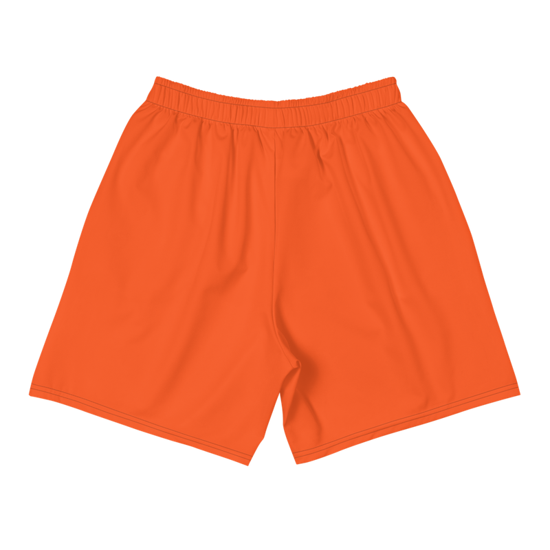 all over print mens athletic long shorts white back 622b67b196938 - Bitcoin Orange Men's Shorts