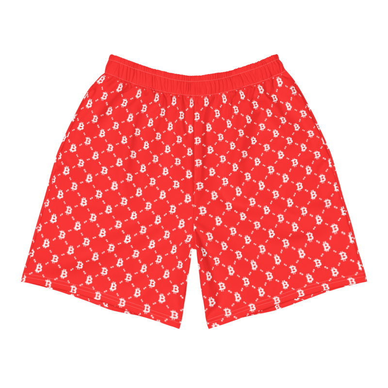Bitcoin Red Fashion Men's Shorts