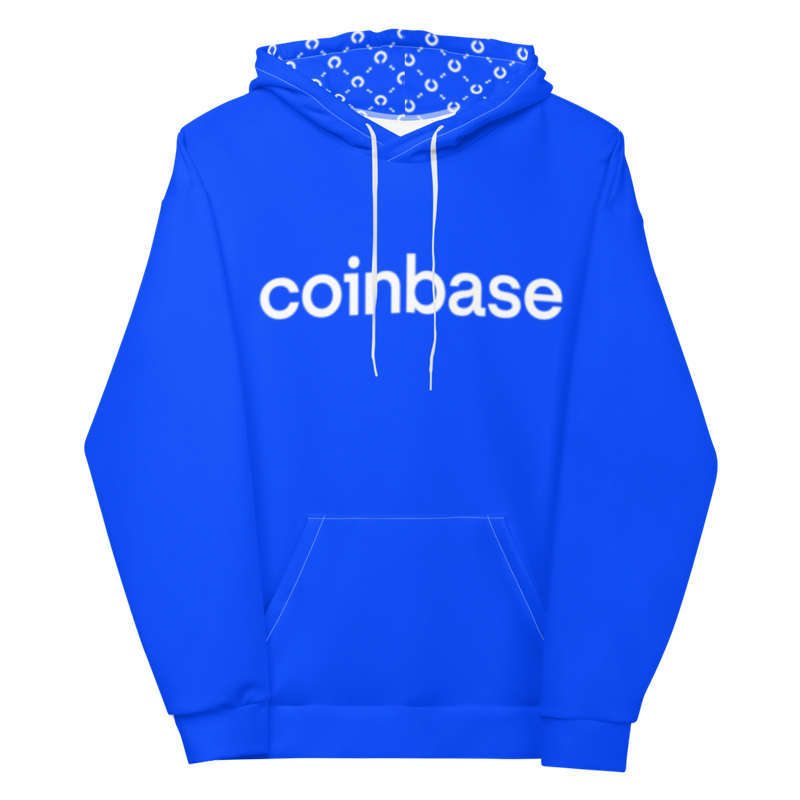 all over print unisex hoodie white front 62320fa359d6d - Coinbase Limited Edition Hoodie