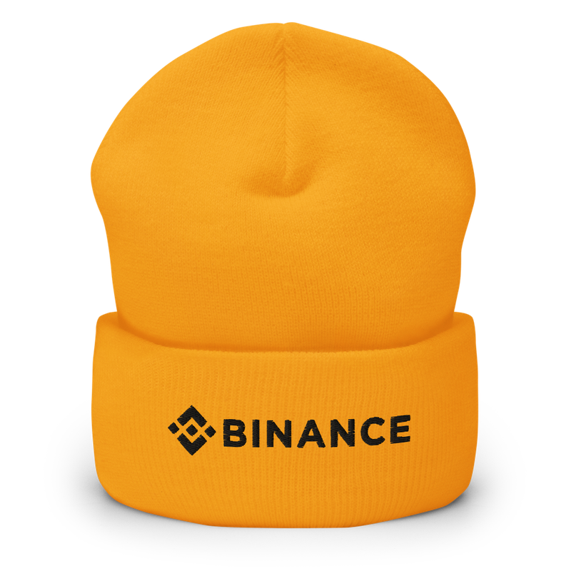 Binance Yellow Cuffed Beanie