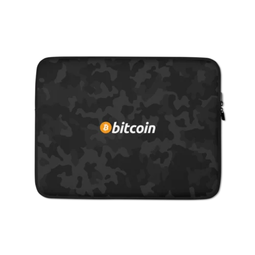 Bitcoin Black Camouflage Laptop Sleeve