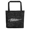 Bitcoin Black Camouflage Tote Bag