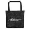 Bitcoin Black Camouflage Tote Bag
