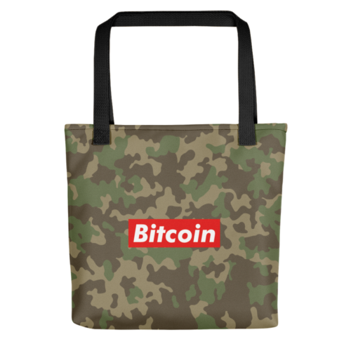 Bitcoin Camouflage Tote Bag