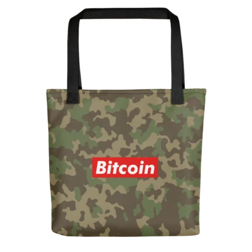 Bitcoin Camouflage Tote Bag
