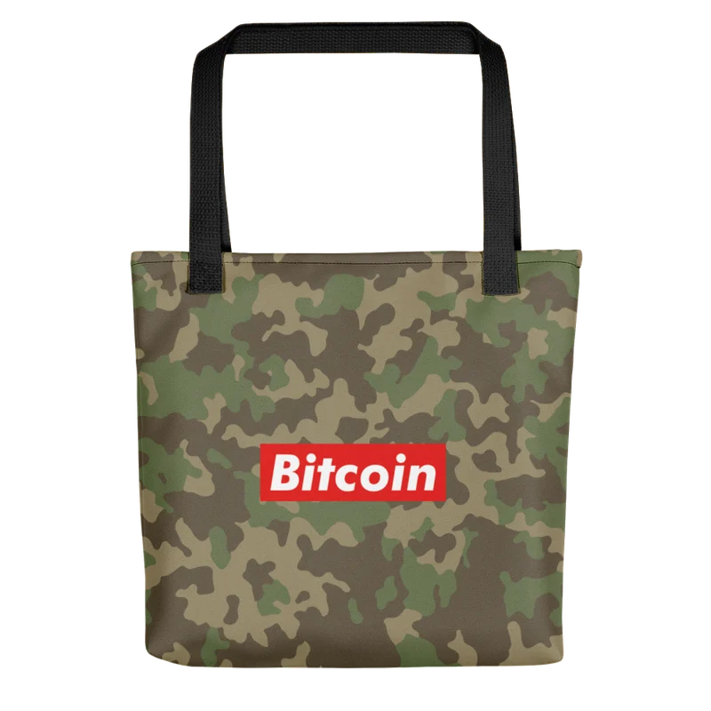 Bitcoin Camouflage Tote Bag