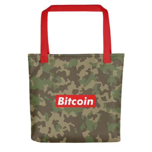 Bitcoin Camouflage Tote Bag