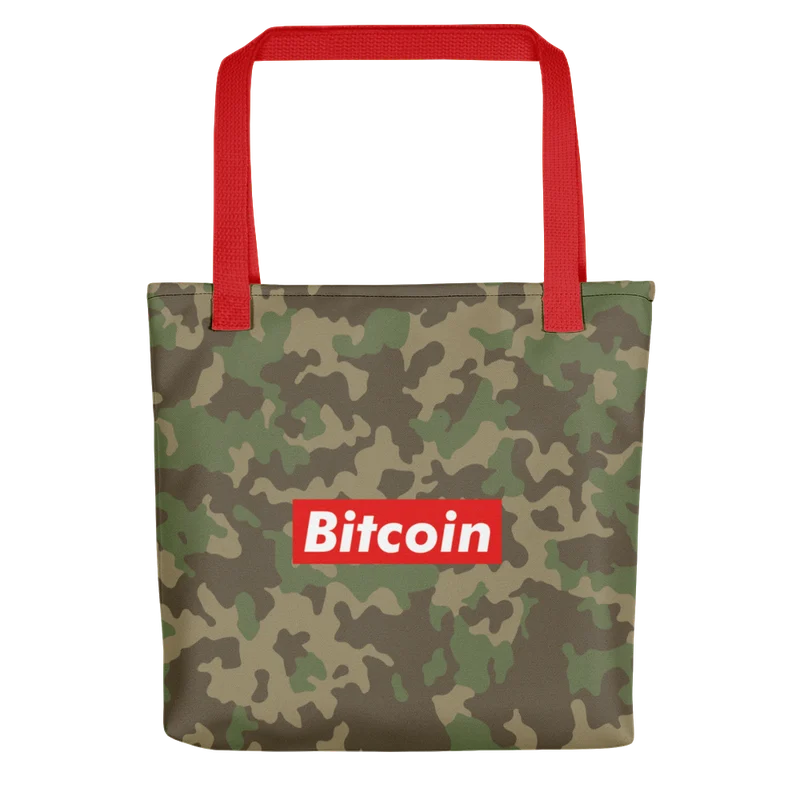 Bitcoin Camouflage Tote Bag
