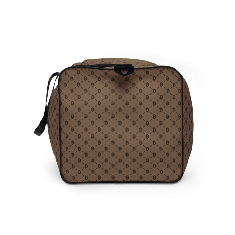 Bitcoin Fashion Brown Duffle Bag